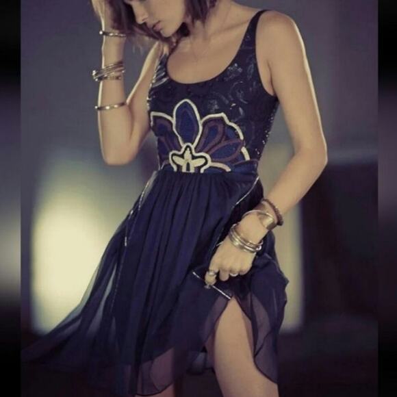 Free People Lotus Pond Mini Dress - Picture 1 of 3